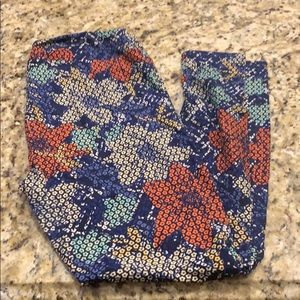 LuLaRoe Flower Print Leggings